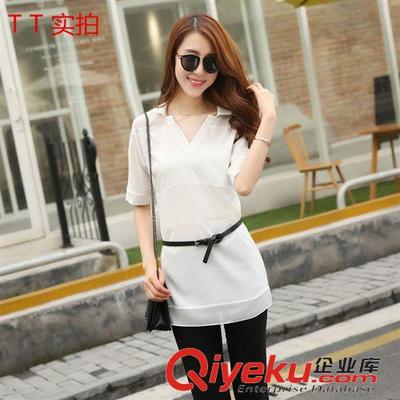 雪紡連衣裙 2015夏季新款五分袖直筒雪紡衫女中長款白色襯衫廠家直銷圖片|雪紡連衣裙 2015夏季新款五分袖直筒雪紡衫女中長款白色襯衫廠家直銷產品圖片由深圳市龍崗區愛潮美麗子服飾廠公司生產提供-