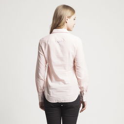 tommy hilfiger淡粉色小橫紋精品商務休閑長袖襯衫