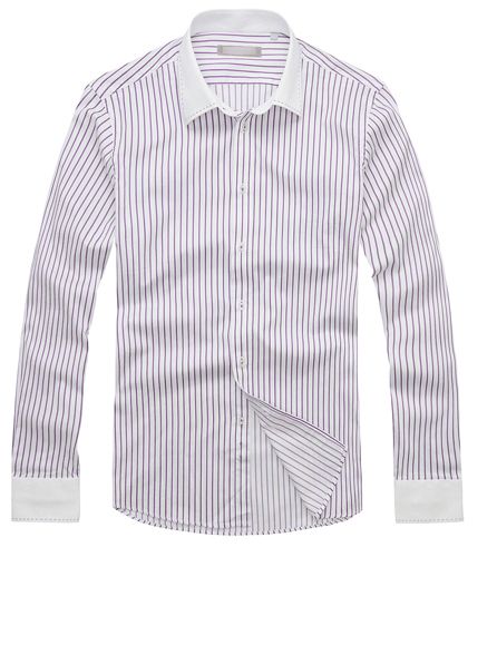 供應某知名品牌男裝剪標時尚男士商務休閑條紋長袖襯衣HNHD1C047/055C