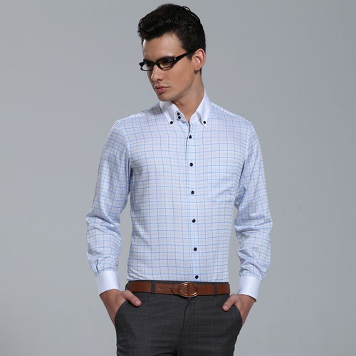 方格長(zhǎng)袖襯衫,打造職業(yè)型男