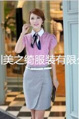 職業裝現貨區 011 短袖粉色條紋職業女裙套裝 韓版職業裝 女式襯衣廠家直銷圖片|職業裝現貨區 011 短袖粉色條紋職業女裙套裝 韓版職業裝 女式襯衣廠家直銷產品圖片由深圳市美之綺服裝公司生產提供-