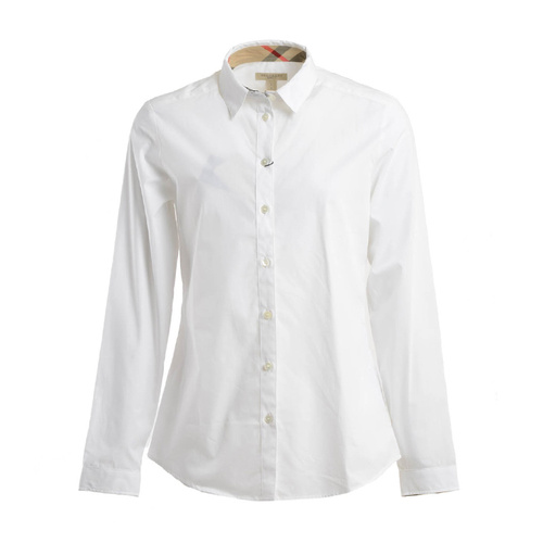 【BURBERRY博柏利 女士襯衫】BURBERRY/博柏利 女士 棉混紡 簡約 襯衫 ZI【正品 價格 圖片】 - 寺庫網