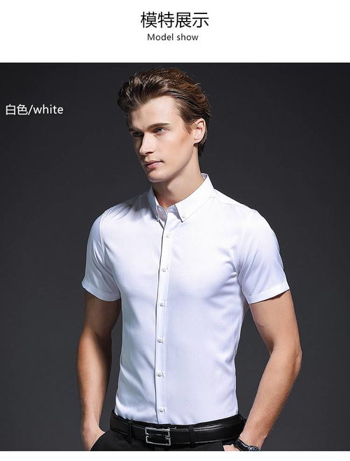 湯河之家2020夏季男士短袖襯衫 韓版修身，免燙時尚商務之選